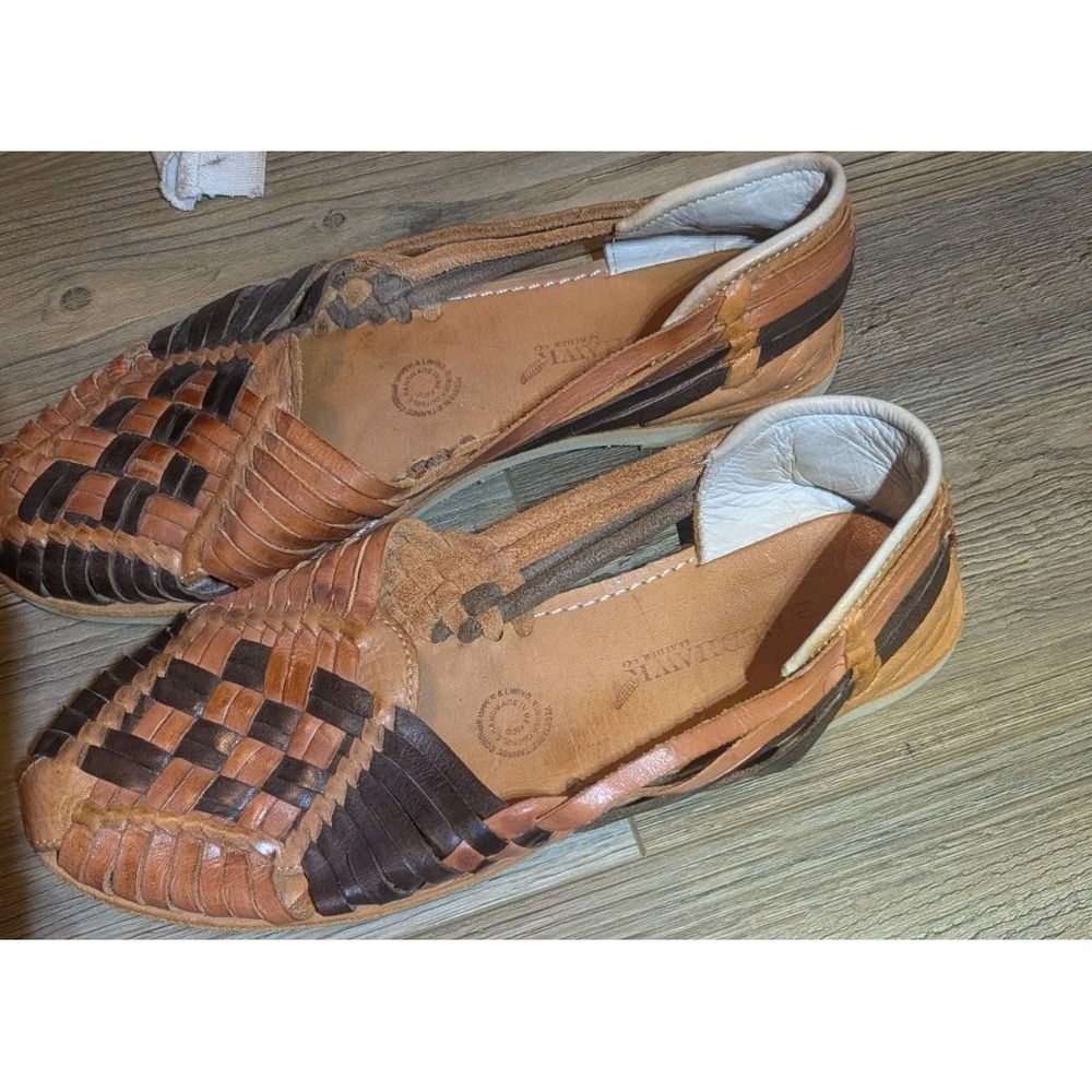Redhawk Leather Company Women's ESTILIO Hand-Sewn Leather Slides Sandals Size 10 - Picture 4 of 6